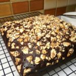 The nuts in the top this chocolate walnut cake means that it doesn’t need any icing! thelinkssite.com