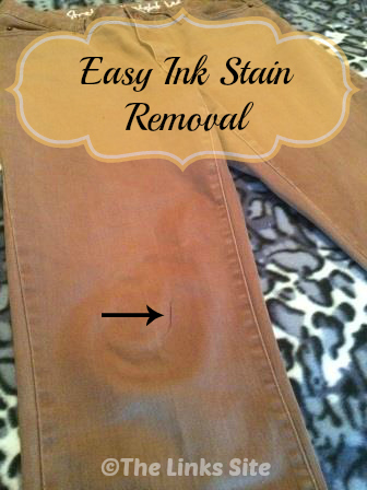 Easy Ink Stain Removal - very useful tip! thelinkssite.com