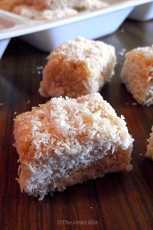 This recipe for No Bake Lemon Coconut Squares is great one for getting small children to help with! thelinkssite.com