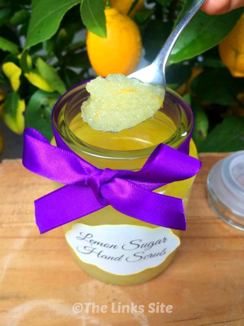 This lemon sugar hand scrub would make a perfect homemade gift!