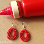 These plastic earrings are easy to make from everyday recycled materials!