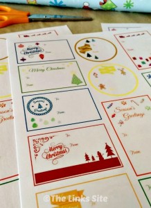 These cute Christmas gift tags can be printed on cardstock, adhesive paper, or photo paper!