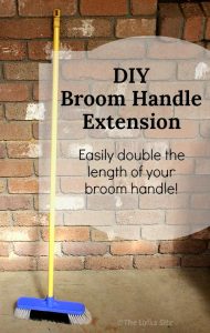 Make this DIY Broom Handle Extension to double the length of your broom handle. thelinkssite.com